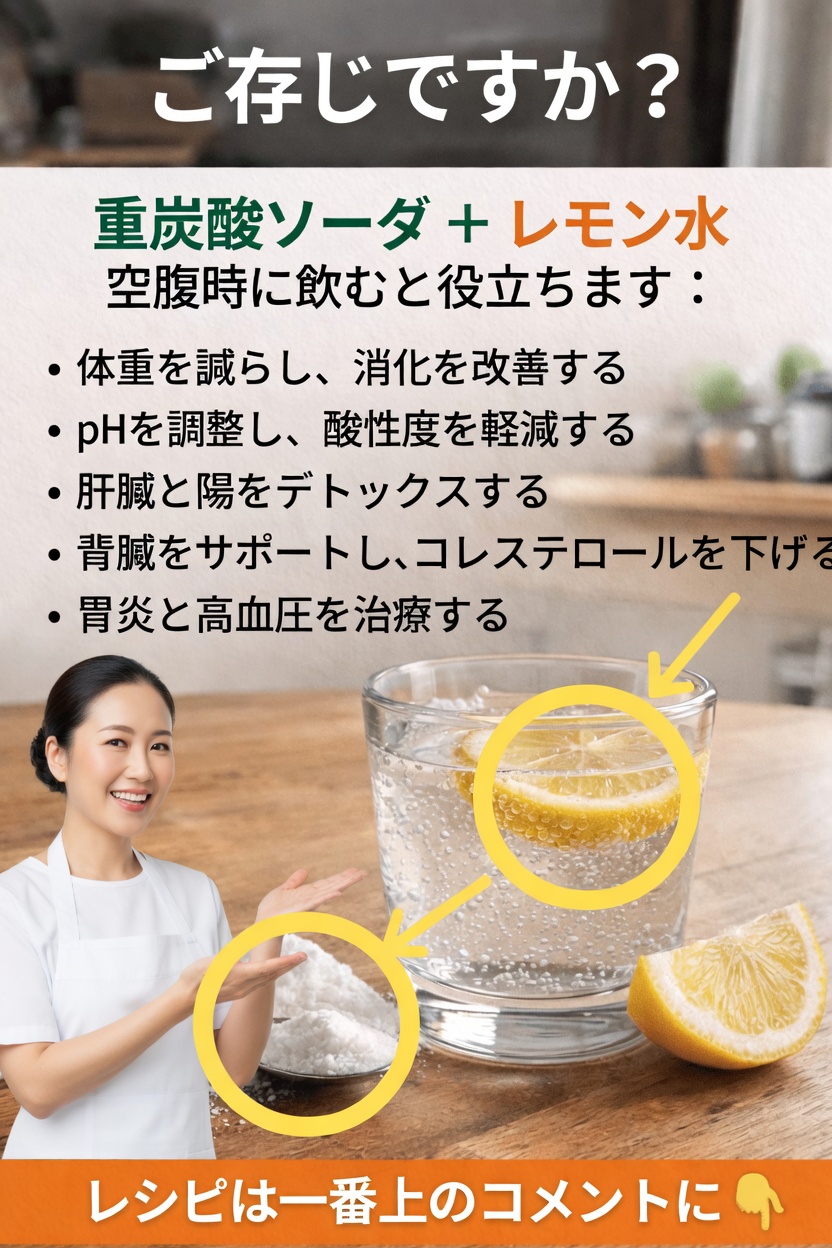毎朝空腹時に重曹とレモン水を混ぜて飲むと実際に何が起こるのかを発見しましょう