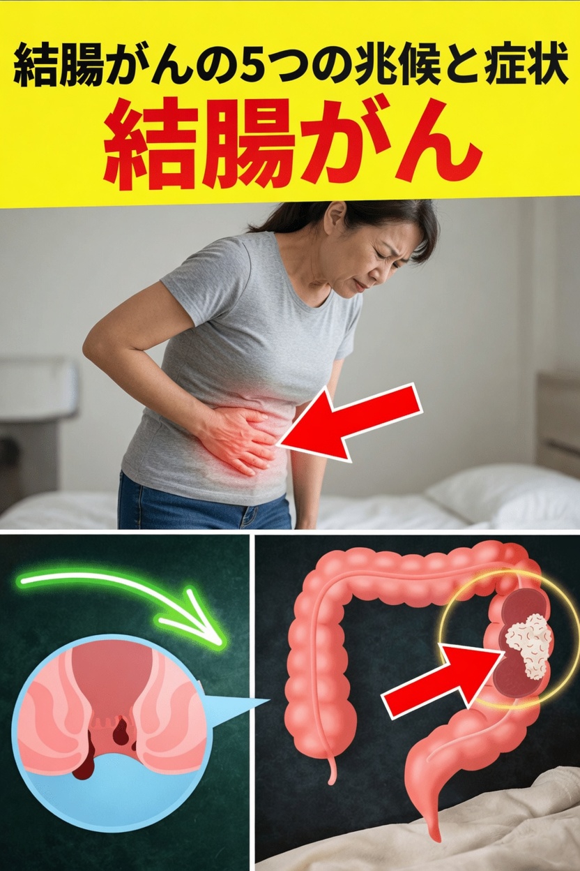 医療従事者に相談すべき大腸がんの一般的な5つの徴候と症状