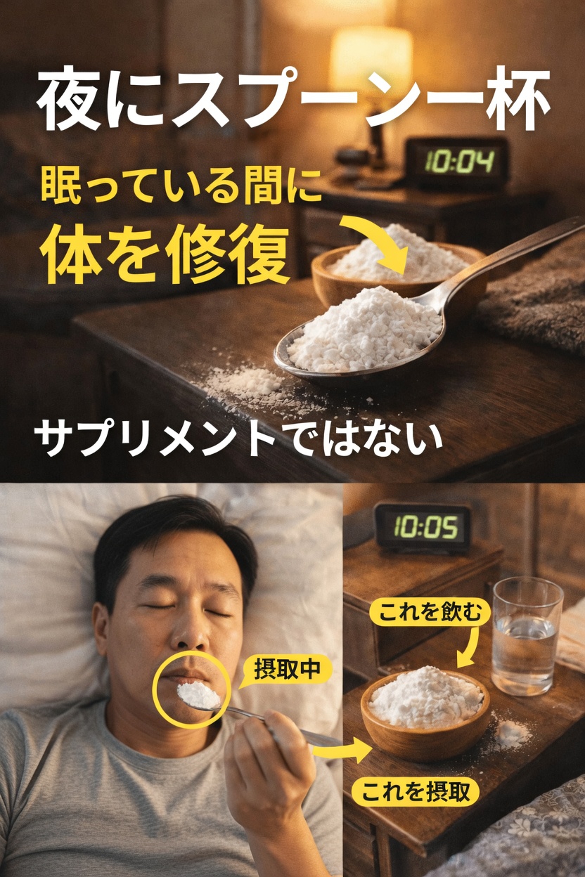 寝る前にこの天然パウダーを小さじ1杯摂ると何が起こるのか