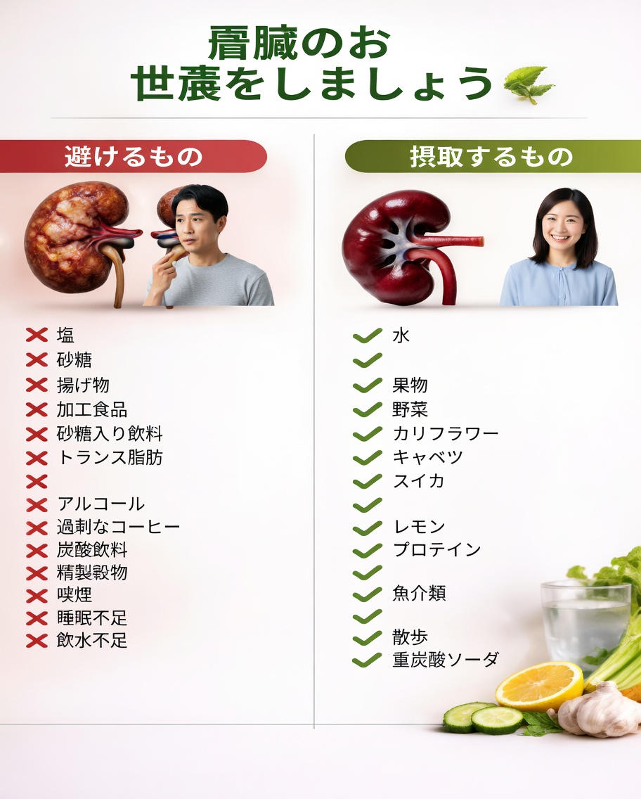 日々の習慣や選択を通じて腎臓の健康を自然にサポートする方法