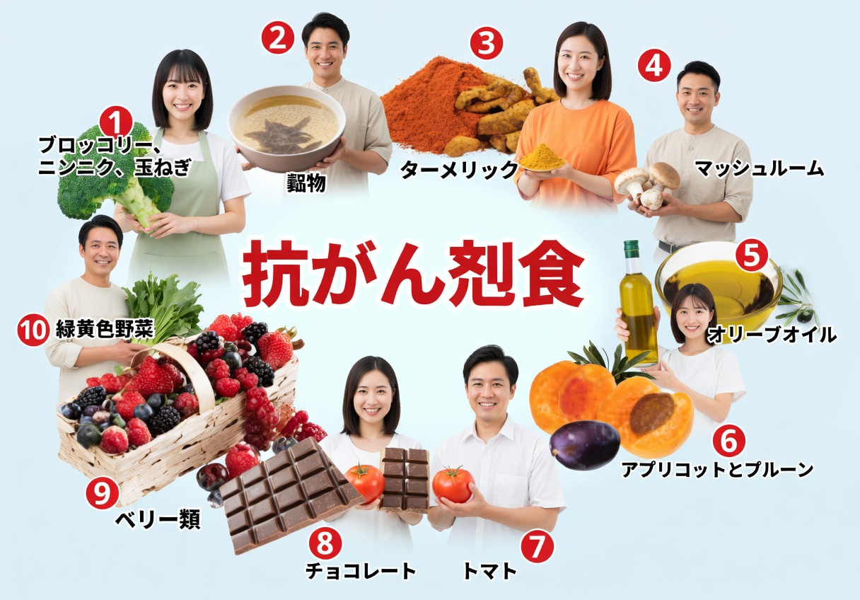 がんとの闘いで健康を支える可能性のある身近な食品