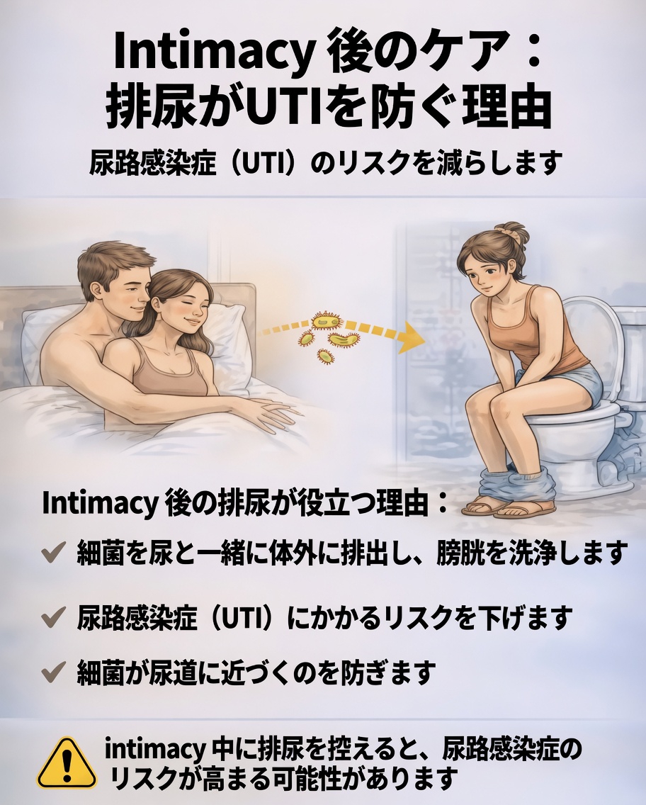 セックスの後におしっこをすることが、尿路の健康を支えるシンプルな習慣である理由