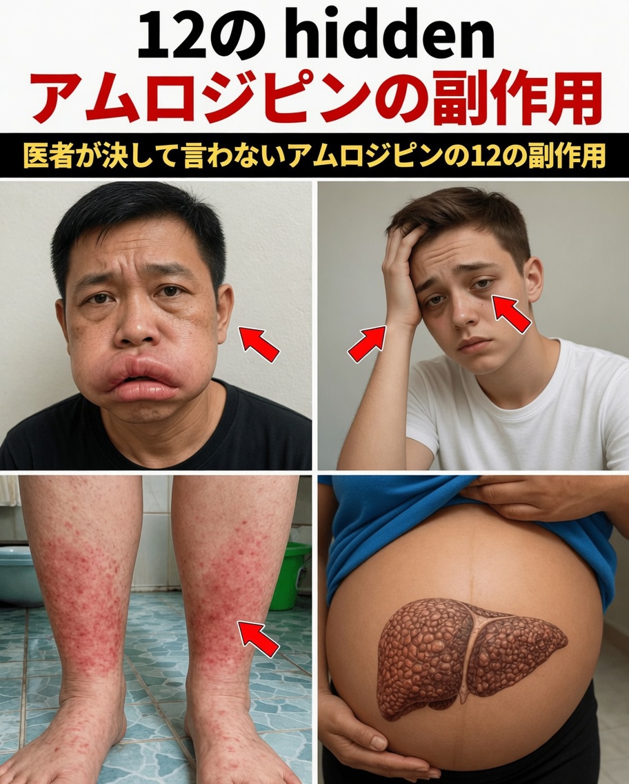 知っておくべきアムロジピンの一般的な副作用12選：理解を深め、起こり得ることに備えるための完全ガイド