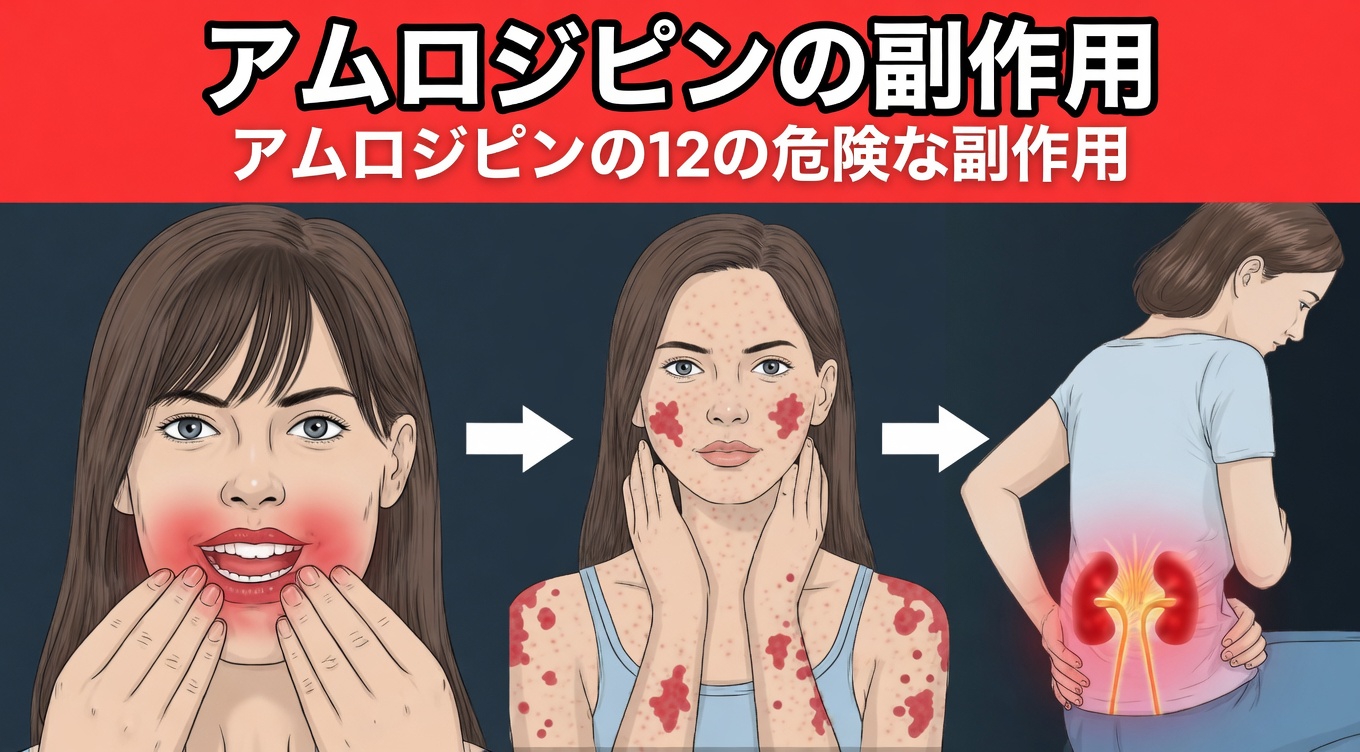 知っておくべきアムロジピンの一般的な副作用12選：理解を深め、起こり得ることに備えるための完全ガイド