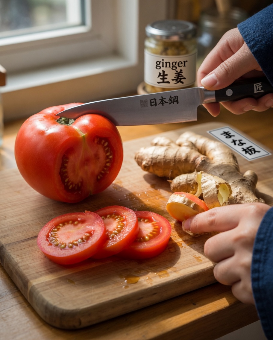 毎日の健康とエネルギーレベルをサポートするシンプルなトマトとショウガのドリンクの作り方