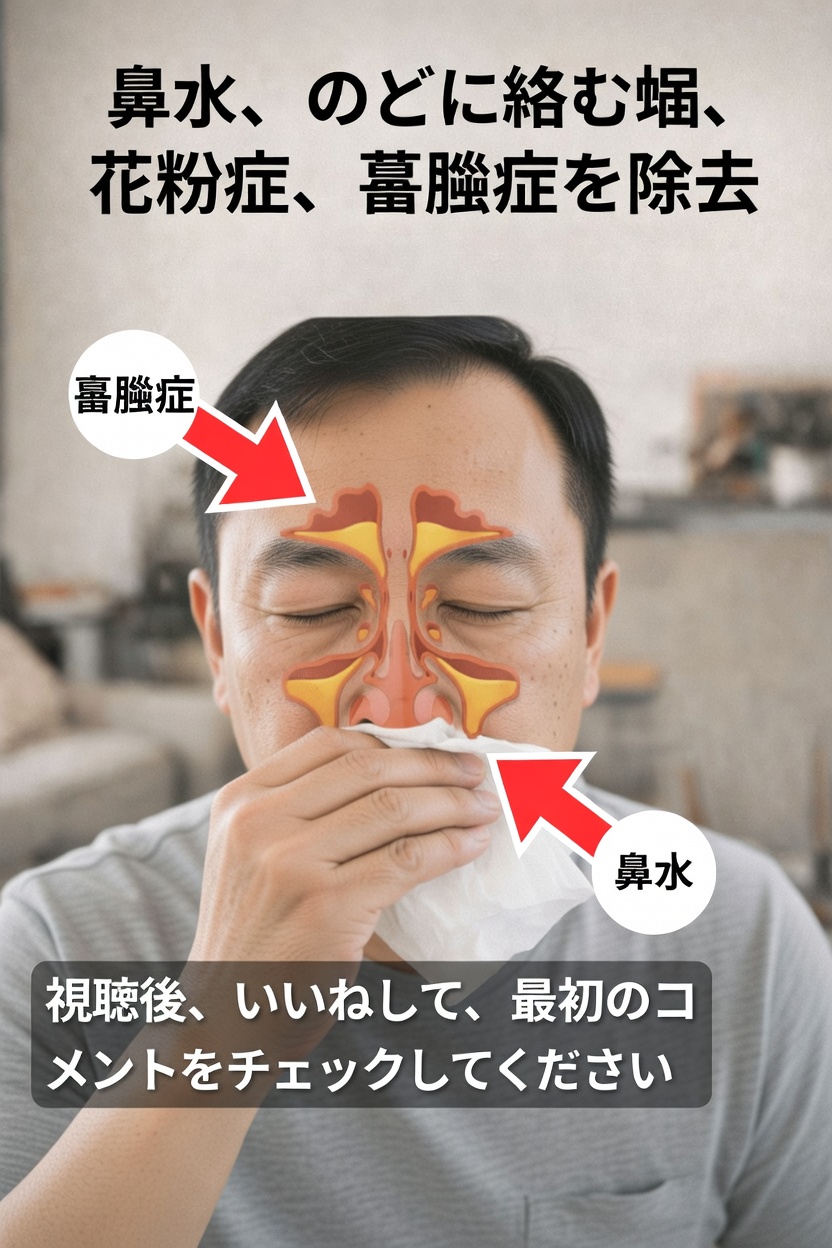 簡単な日常習慣で喉と鼻の粘液や痰を取り除く方法