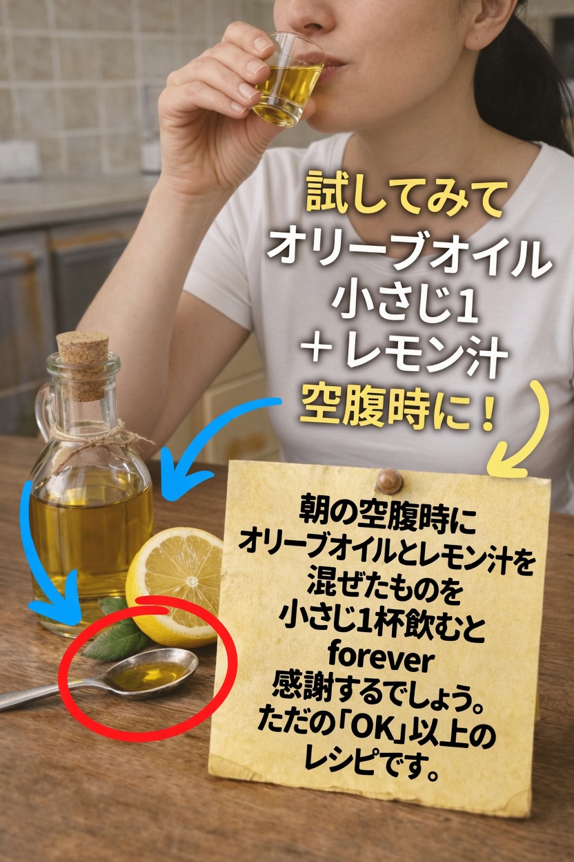 空腹時にオリーブオイルとレモン汁を飲むのは本当に試す価値があるのか？