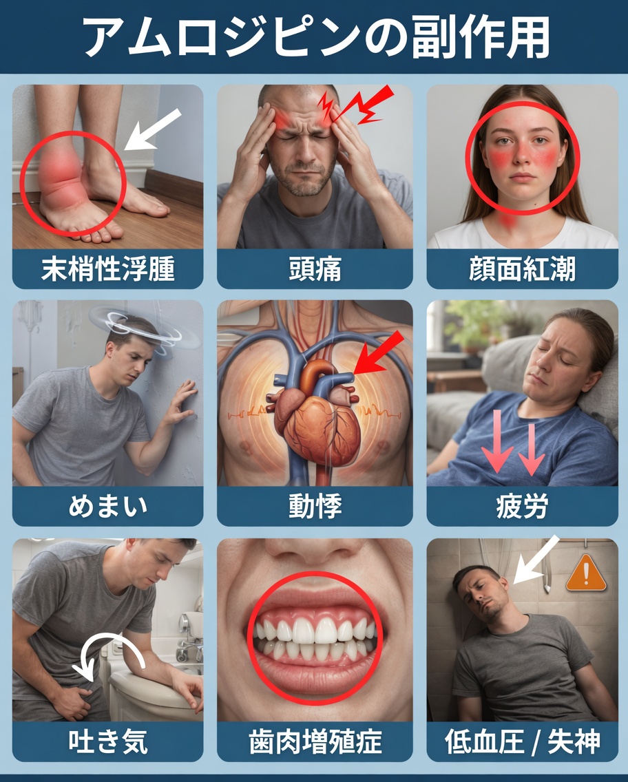 アムロジピンの最も一般的な12の副作用：すべての患者が知っておくべきこと