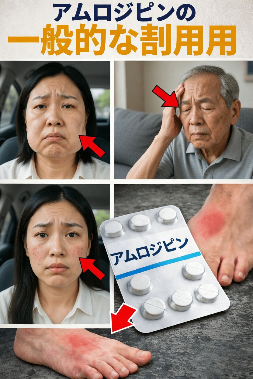 患者がよく経験するアムロジピンの一般的な副作用とその簡単な対処法