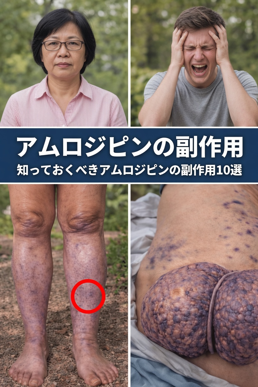 アムロジピンの主な副作用12選と、毎日をより快適に過ごすための簡単なコツ