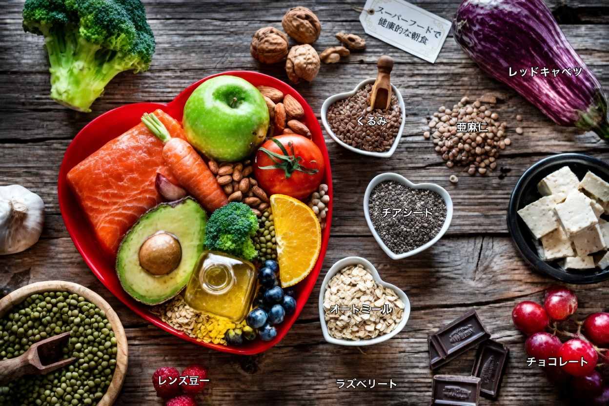 心臓の健康を支え、自然に血行を促進するための毎日の食事として最適なのは何ですか？