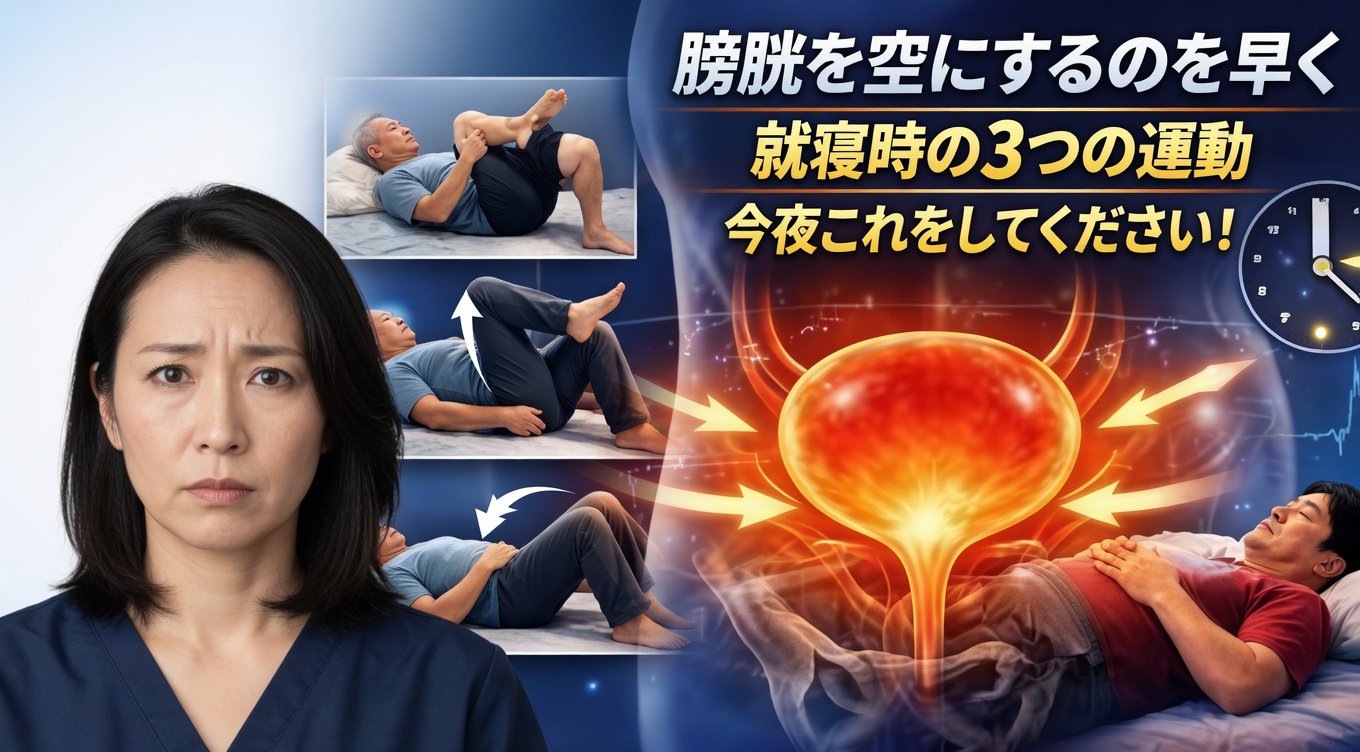 寝る前に膀胱をより効果的に空にするのに役立つ簡単な就寝前エクササイズ3選