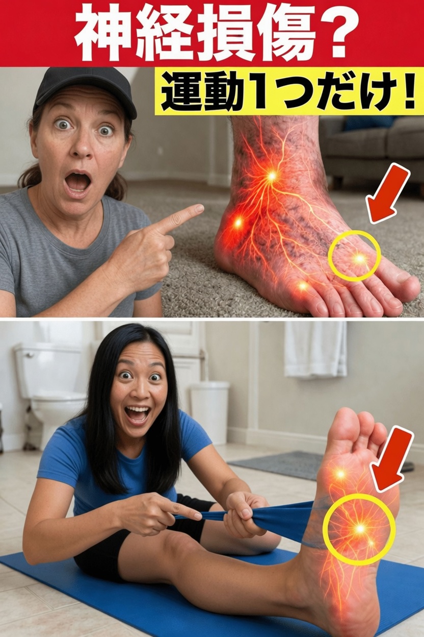 60歳以上の多くのシニアが毎日の動きやすさと快適さのために実践している、簡単な足のストレッチ1つ