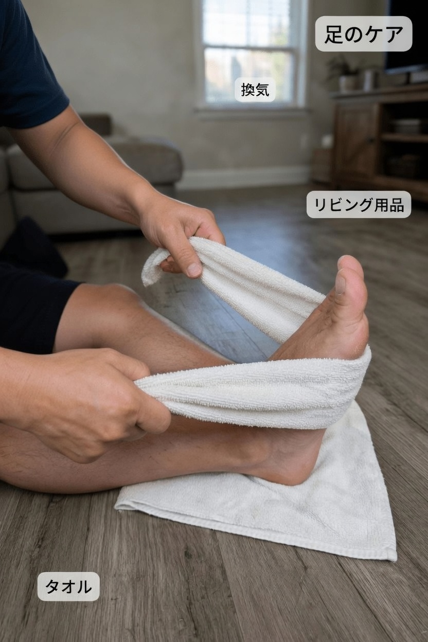 60歳以上の多くのシニアが毎日の動きやすさと快適さのために実践している、簡単な足のストレッチ1つ