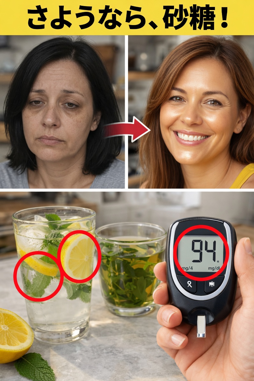 健康的な血糖値の維持をサポートするための、シンプルなレモンとミントのドリンクを毎日作る方法
