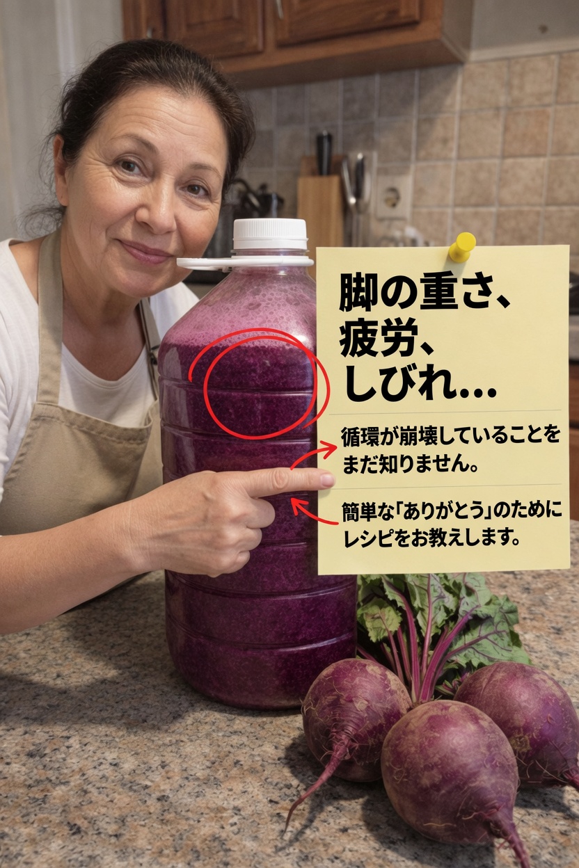 脚の重だるさ、疲労感、しびれに:血行をサポートする簡単な毎日の習慣とビーツドリンクのレシピを紹介