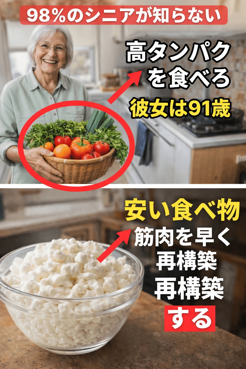日本人のように食べる：60歳以降の筋肉の健康を支える、安くて高たんぱくな食品7選