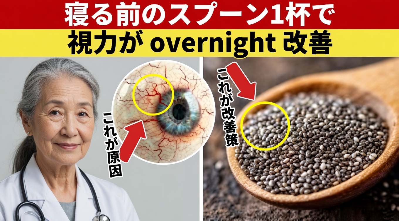 60歳以上の大人たちが自然に視力をサポートするために注目している、就寝前のスプーン一杯の習慣