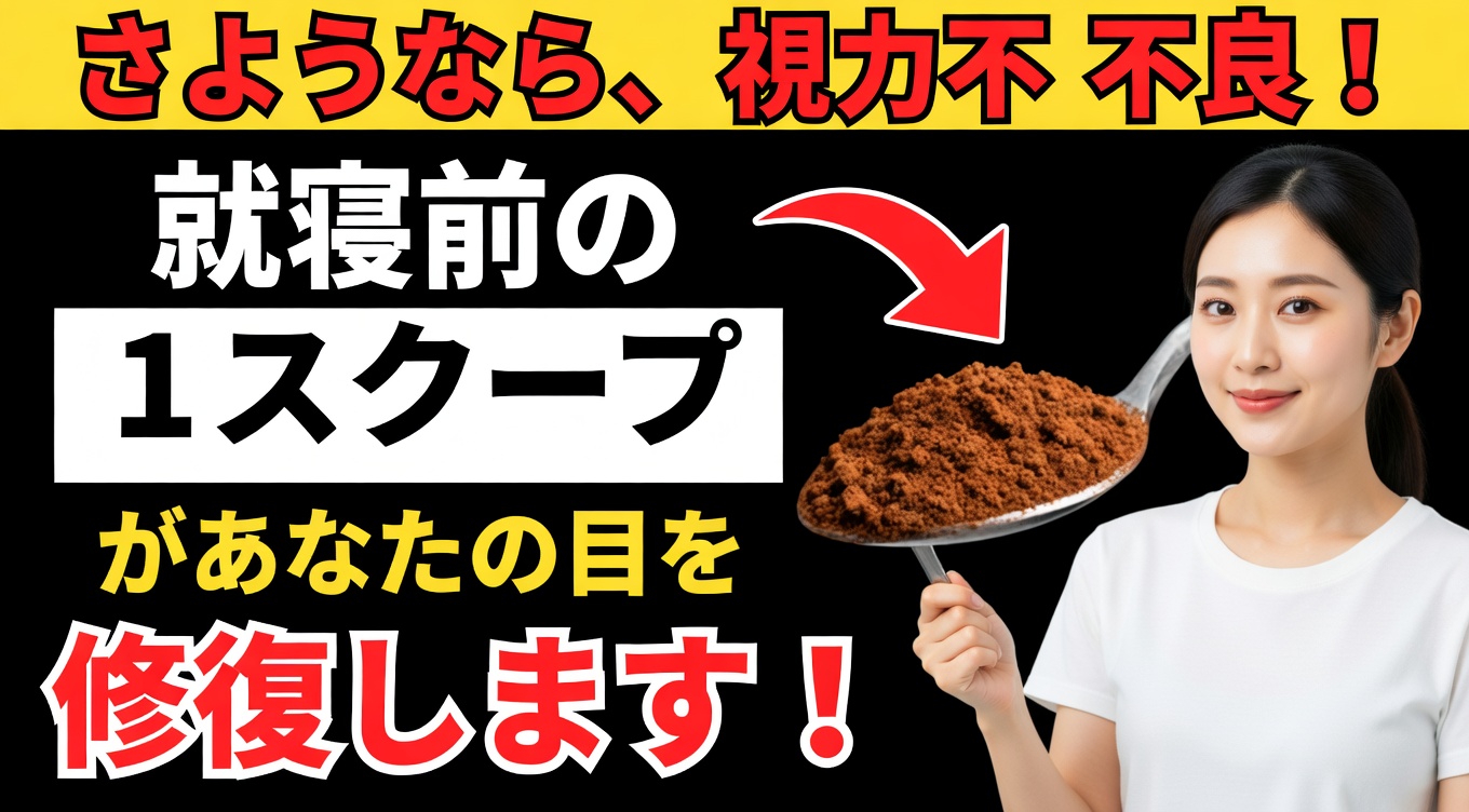 60歳以上の大人たちが自然に視力をサポートするために注目している、就寝前のスプーン一杯の習慣