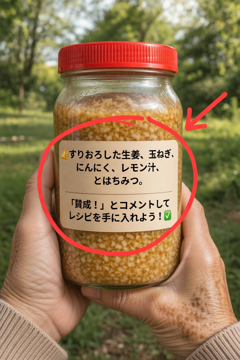 このシンプルな生姜・玉ねぎ・にんにく・レモン・はちみつのミックス、試してみましたか？