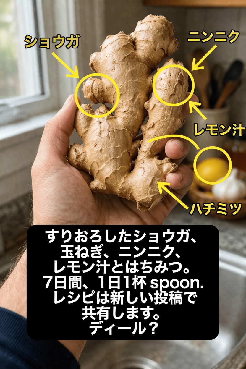 毎日の健康のために、このシンプルな生姜・玉ねぎ・にんにく・レモン・はちみつのミックスを試してみましたか？