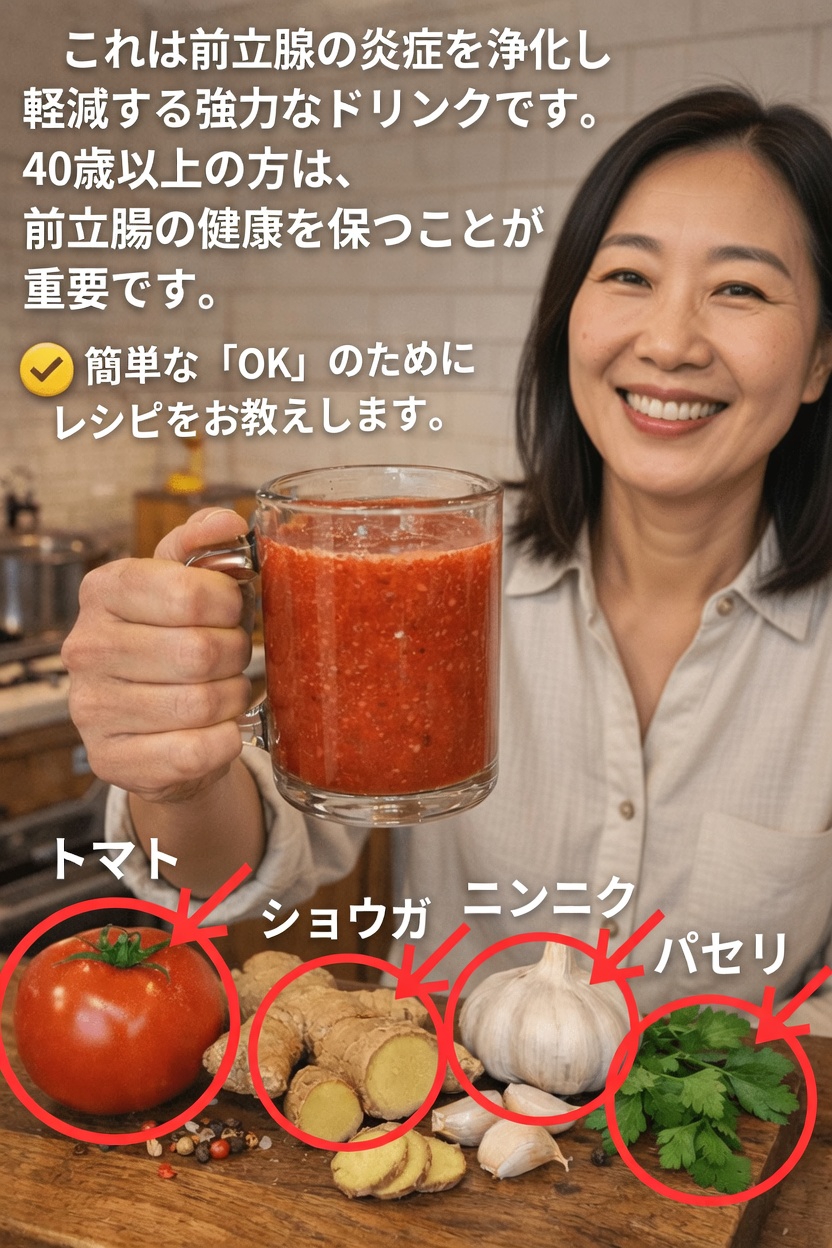 40歳を過ぎた多くの男性が前立腺の健康のために習慣に加えている、シンプルな毎日の飲み物を発見