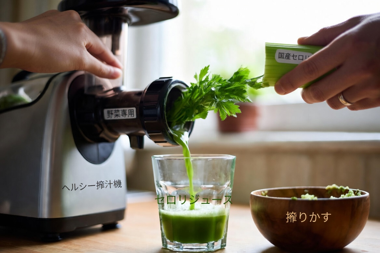 みんなが話題にしている強力なグリーンジュースレシピ:セロリとパセリのジュースを自宅で作る方法