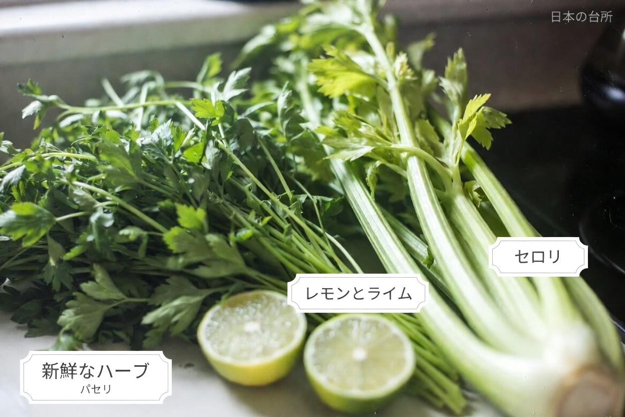 みんなが話題にしている強力なグリーンジュースレシピ:セロリとパセリのジュースを自宅で作る方法