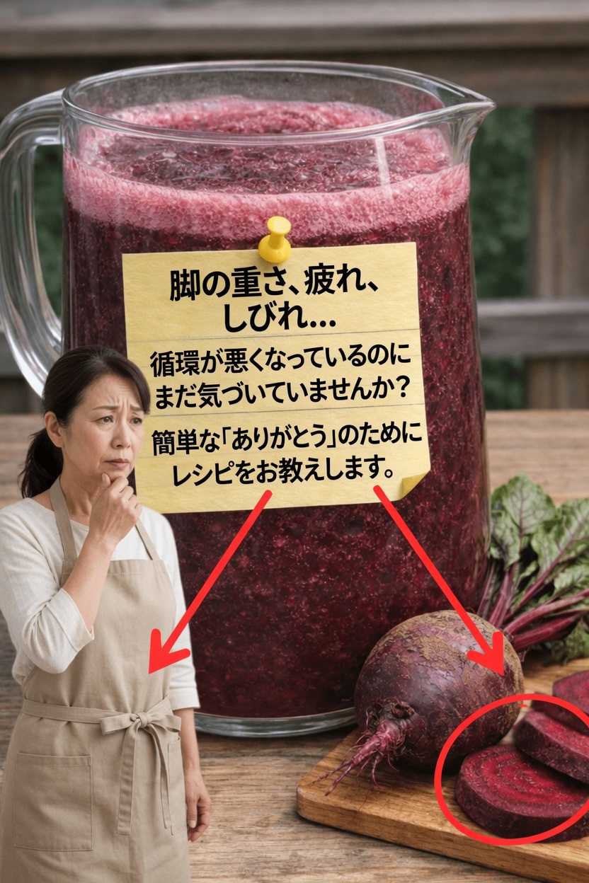 脚の重だるさ、疲労感、しびれに悩んでいませんか?血行をサポートする実践的なヒントと自然なレシピをご紹介