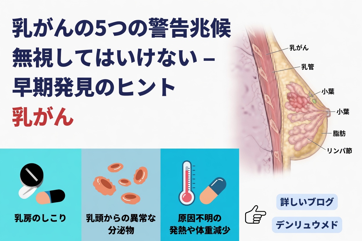 決して見逃してはいけない乳がんの初期兆候と症状10選
