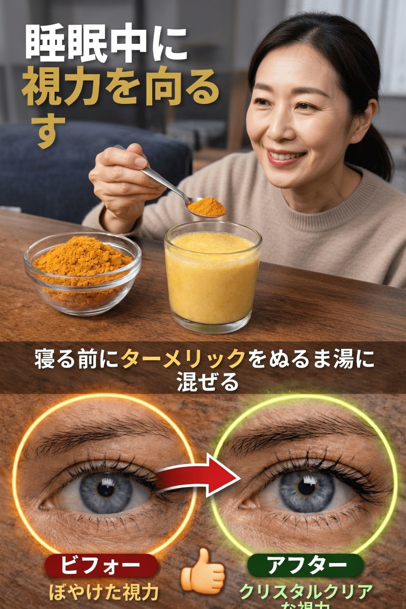 温かいミルクにターメリックを入れて就寝前に飲むというシンプルな習慣が、自然に目の健康を支える可能性とは