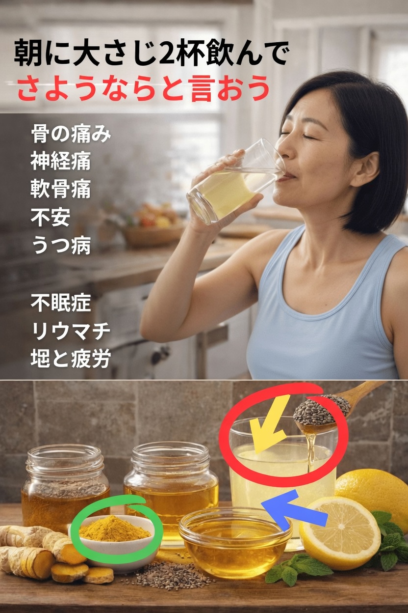 毎朝大さじ2杯:ターメリック、ショウガ、レモン、ハチミツ、チアシードで作る簡単レシピを発見しましょう