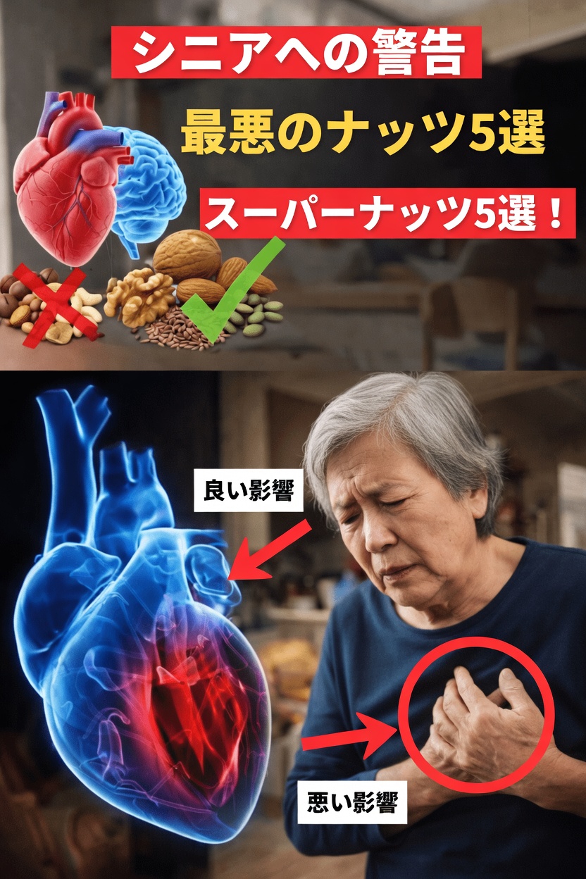 シニアが心臓の健康のために食べ過ぎに注意したいナッツ5選 ― そして毎日楽しみたい最強ナッツ5選