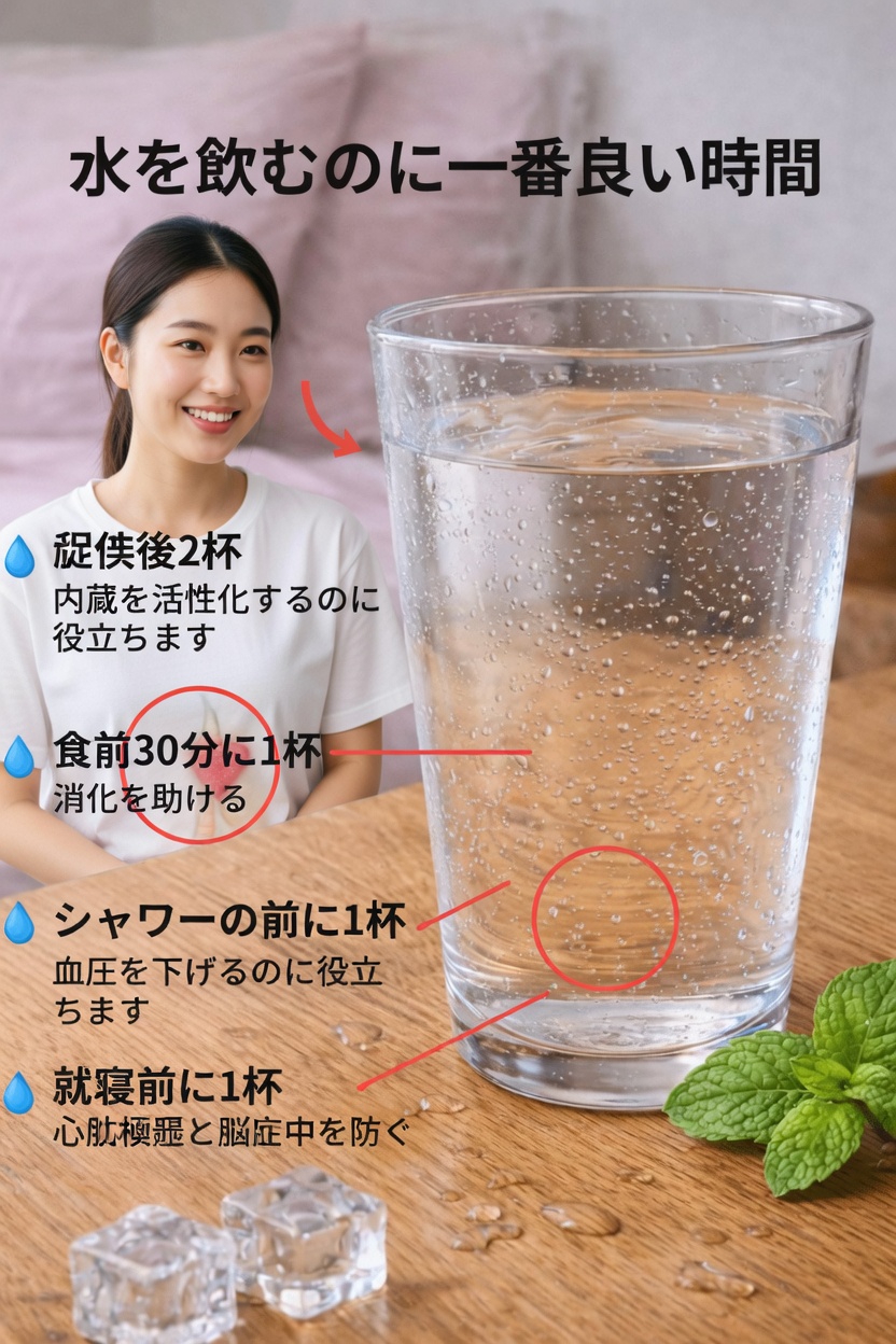 より良い毎日の水分補給と健康のために水を飲むのに最適なタイミング