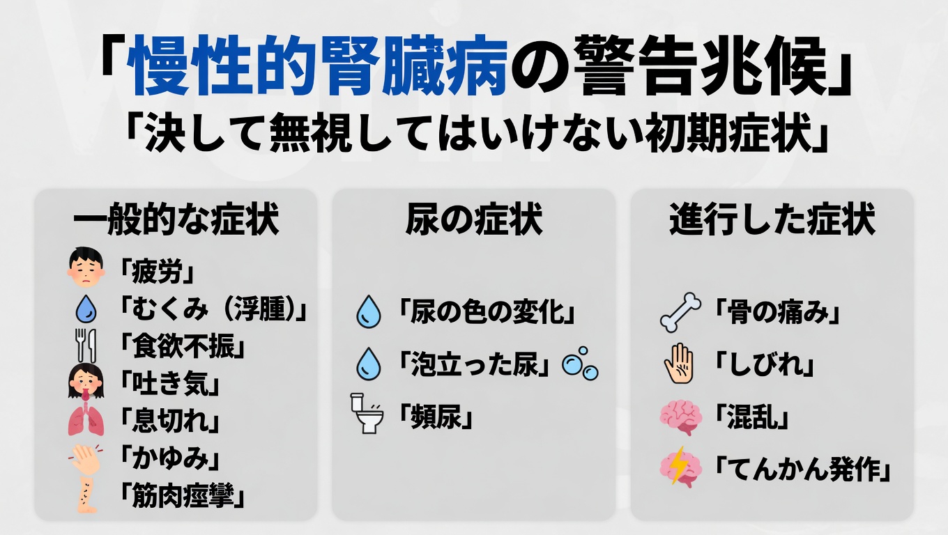 絶対に見逃してはいけない慢性腎臓病の10の初期警告サイン