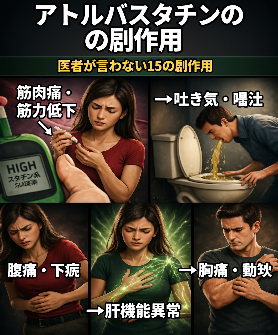 アトルバスタチンの副作用について知っておくべきこと：医師と十分に相談するための15の重要ポイント