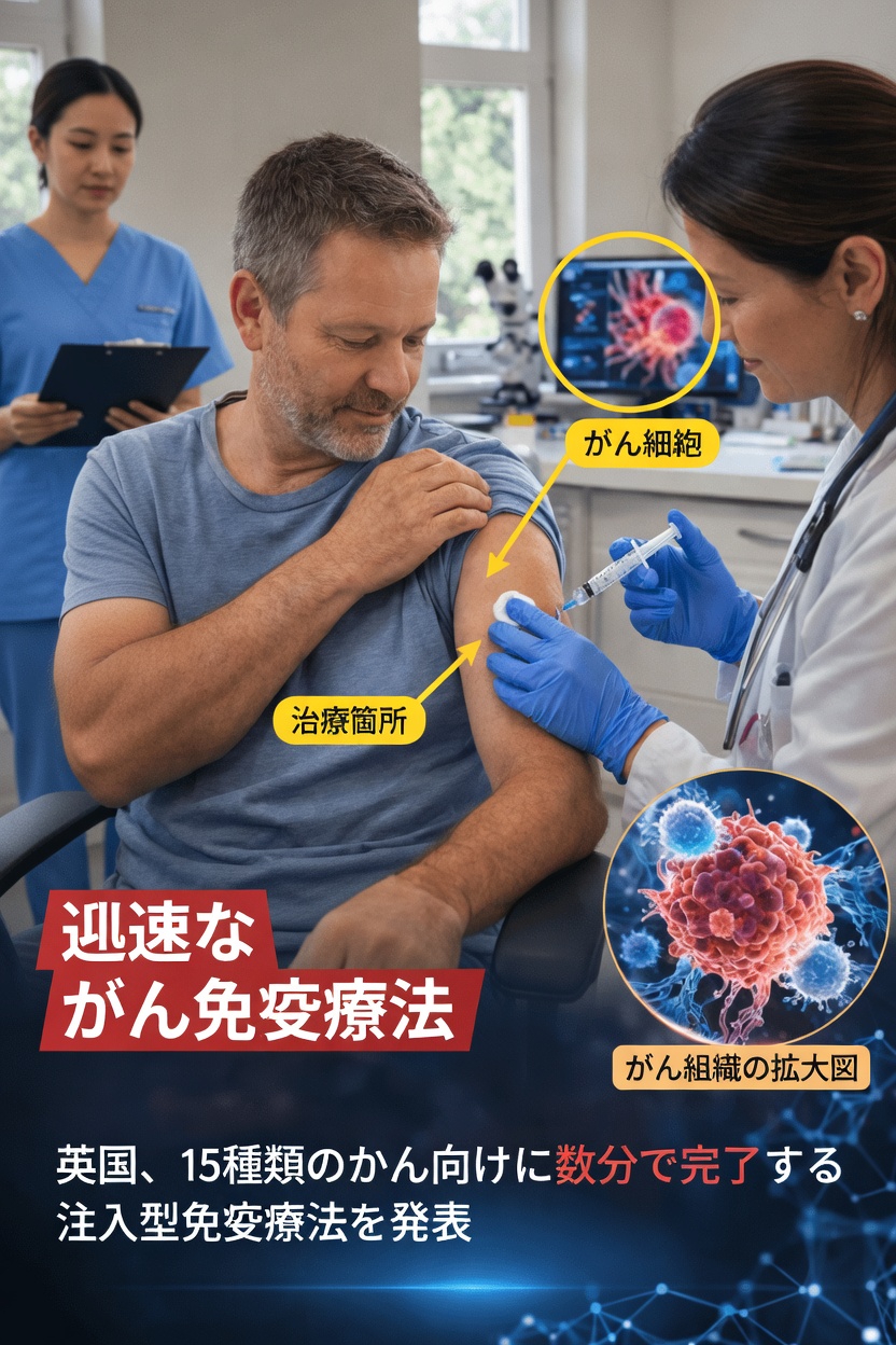 イングランドの新しい5分で済むがん注射が患者と医療にもたらすもの
