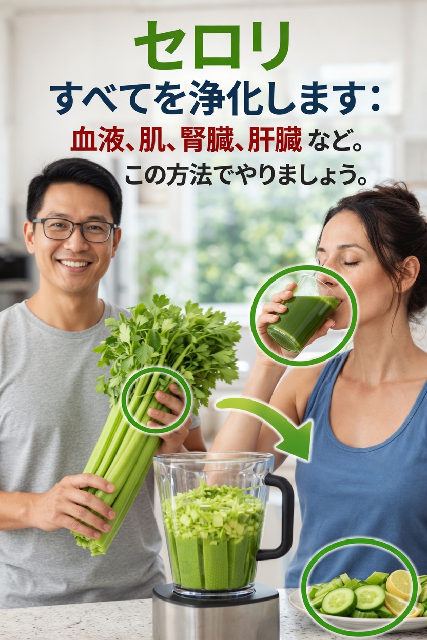 セロリジュースは体の自然な健康をサポートするシンプルな方法？ 事実と試し方をチェック