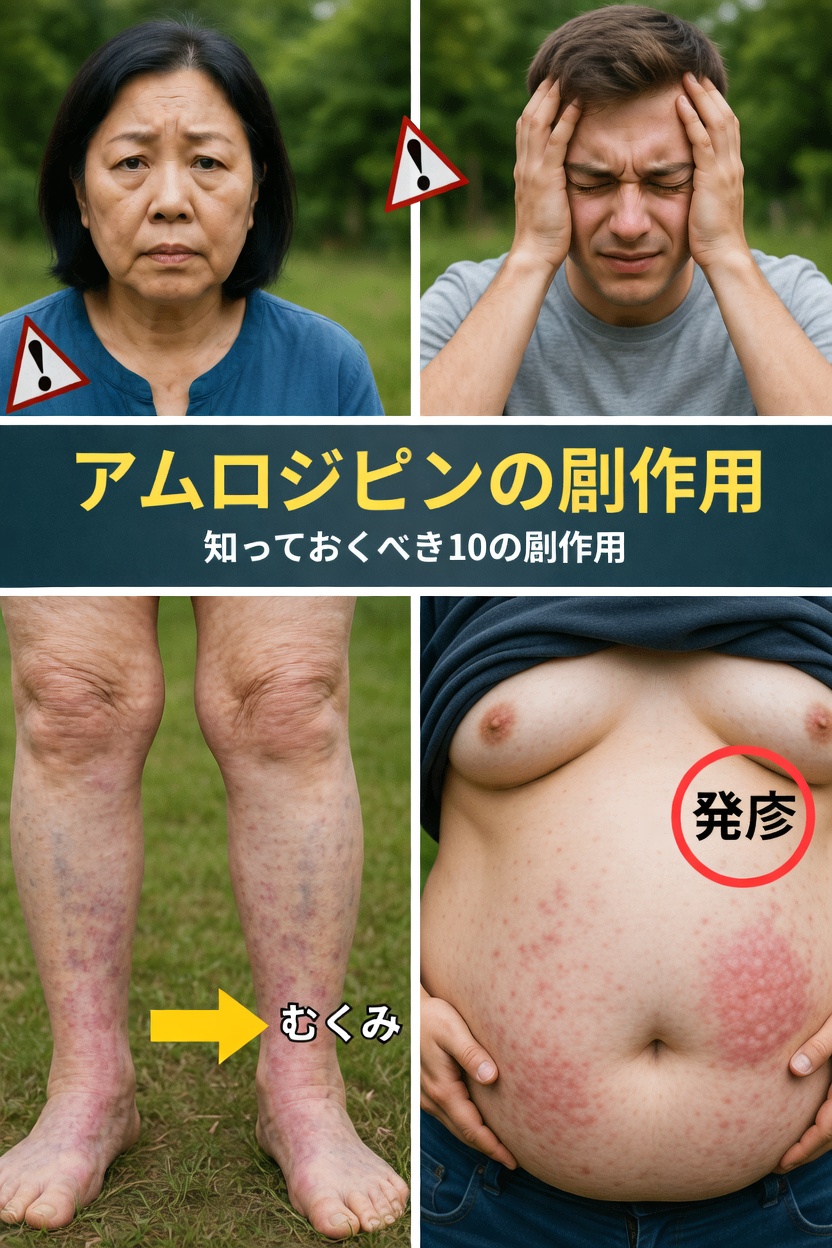 知っておくべきアムロジピンの12の一般的な副作用とその見分け方を発見しましょう