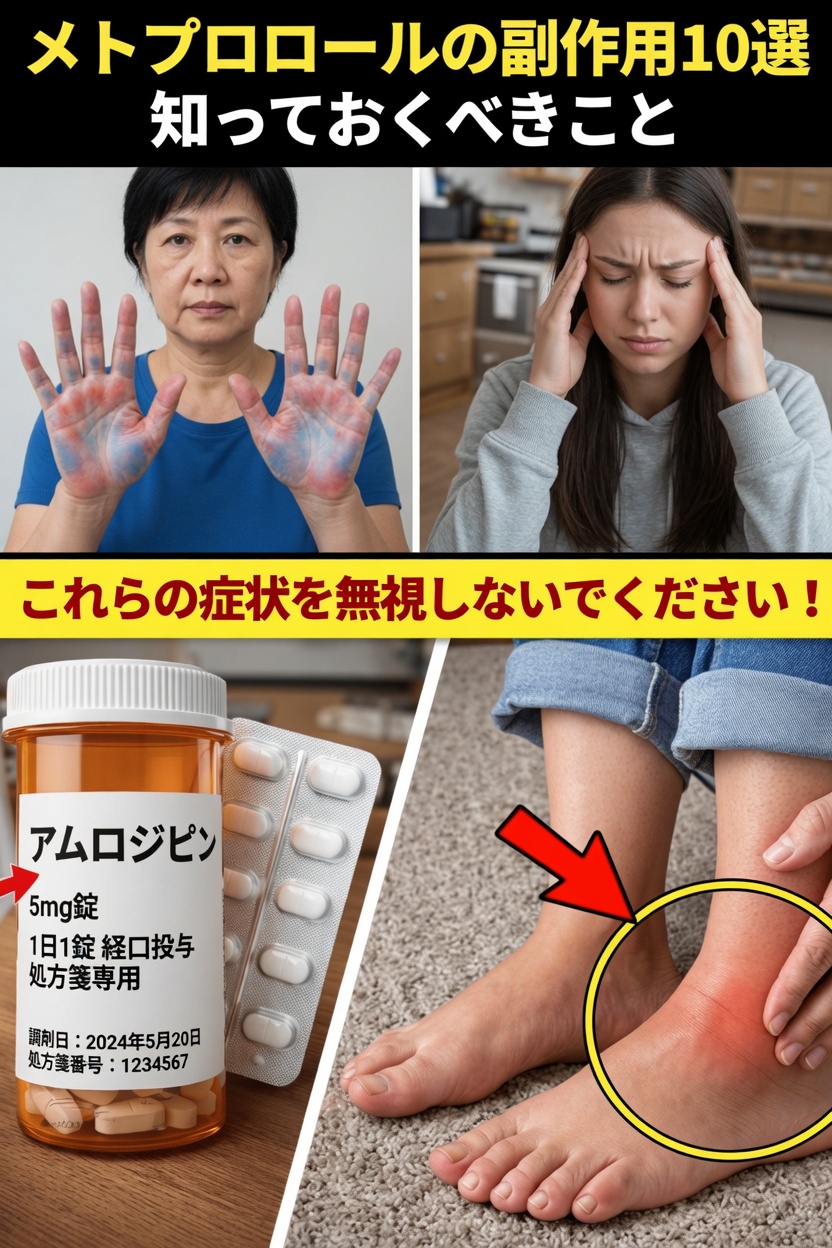 メトプロロール服用でよくある10の副作用とは？日常生活の中で適切に対処する方法