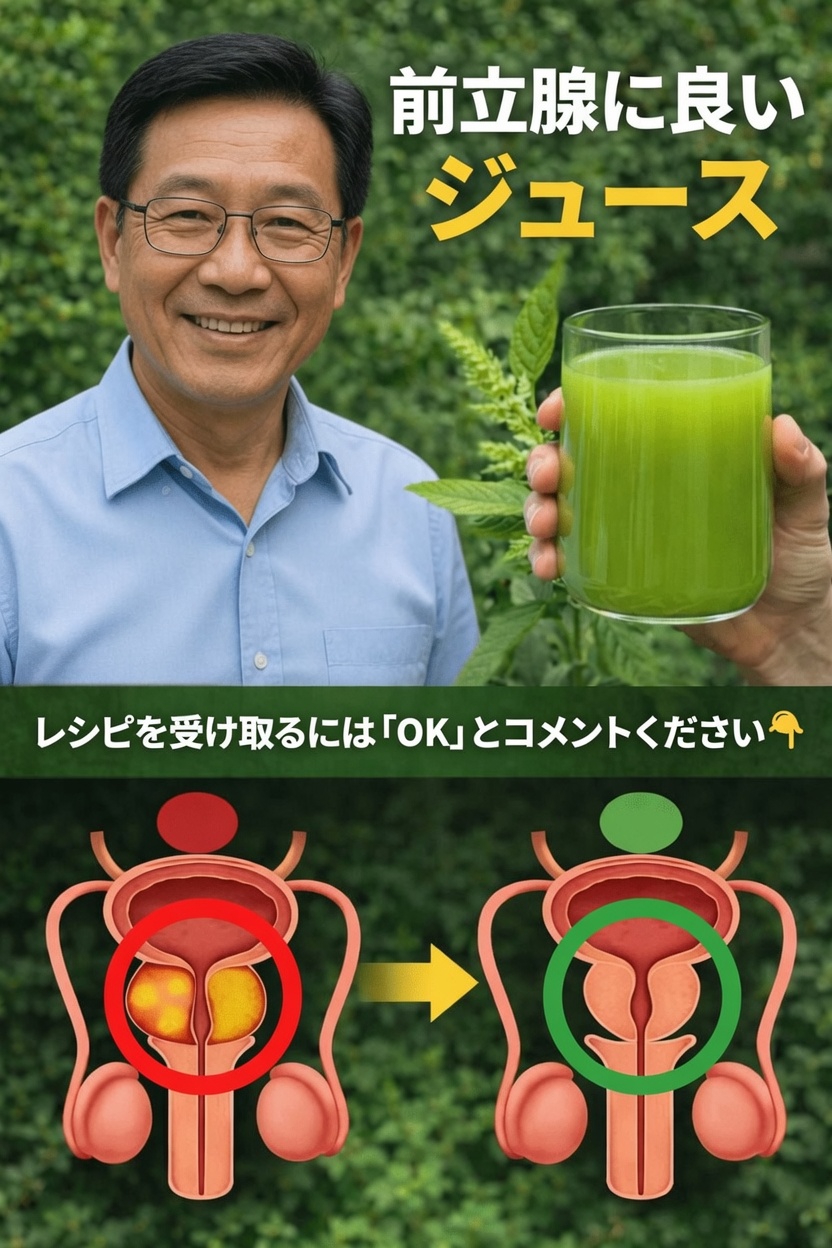 年齢を重ねるにつれて前立腺の健康をサポートするシンプルなグリーンジュースと習慣