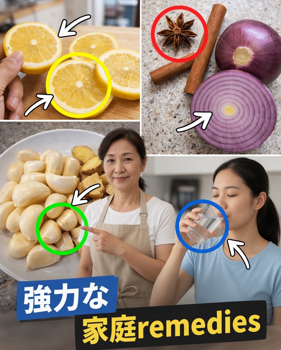 シンプルな自家製ハーブ浸出液：シナモン、クローブ、ニンニク、ショウガ、レモン、タマネギを一緒に探る