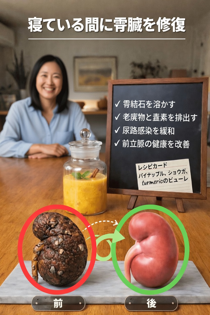 パイナップル、ショウガ、フェンネルを使った腎臓の健康をサポートするシンプルな夜のドリンクレシピを発見しましょう