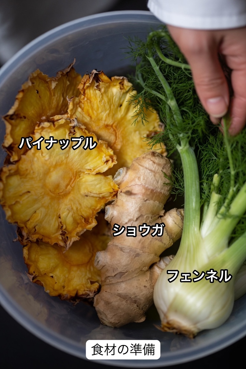 パイナップル、ショウガ、フェンネルを使った腎臓の健康をサポートするシンプルな夜のドリンクレシピを発見しましょう