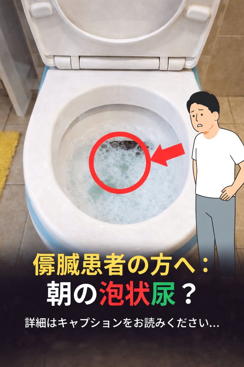 朝の泡立つ尿はよくあること？それとも腎臓の健康で注意すべきサイン？