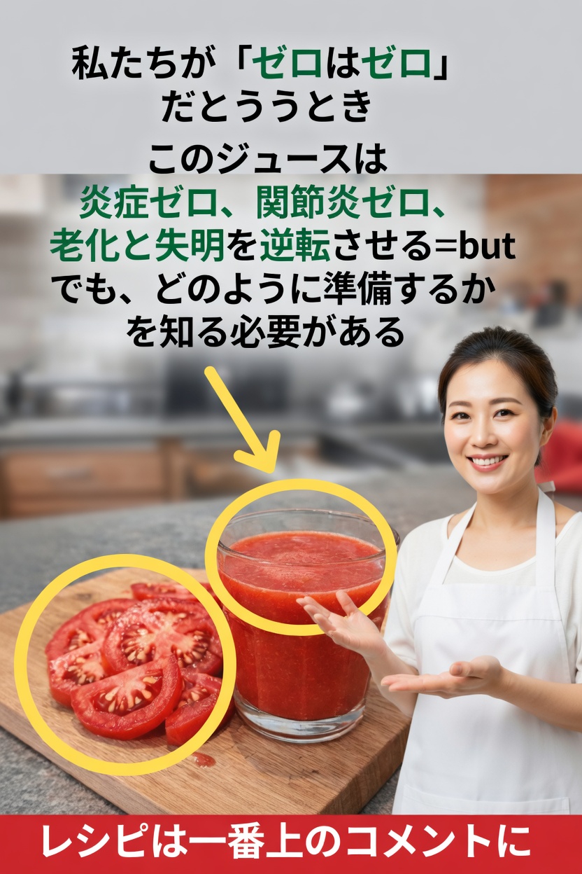 フレッシュトマトジュースの驚くべき健康効果:毎日の栄養を手軽に高めるシンプルな方法