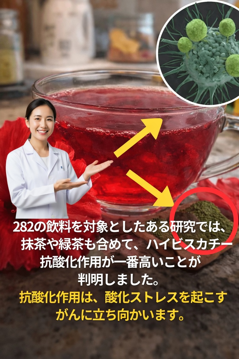 驚きの発見：282種類の飲料の抗酸化成分含有量を調べた研究で、なぜハイビスカスティーが首位に立ったのか