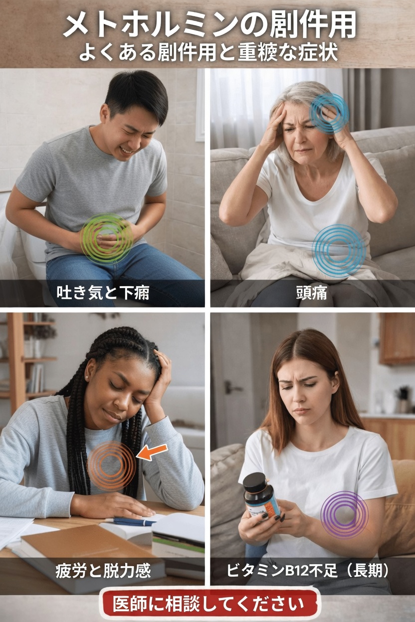 知っておくべきメトホルミンの一般的および重篤な副作用とは？