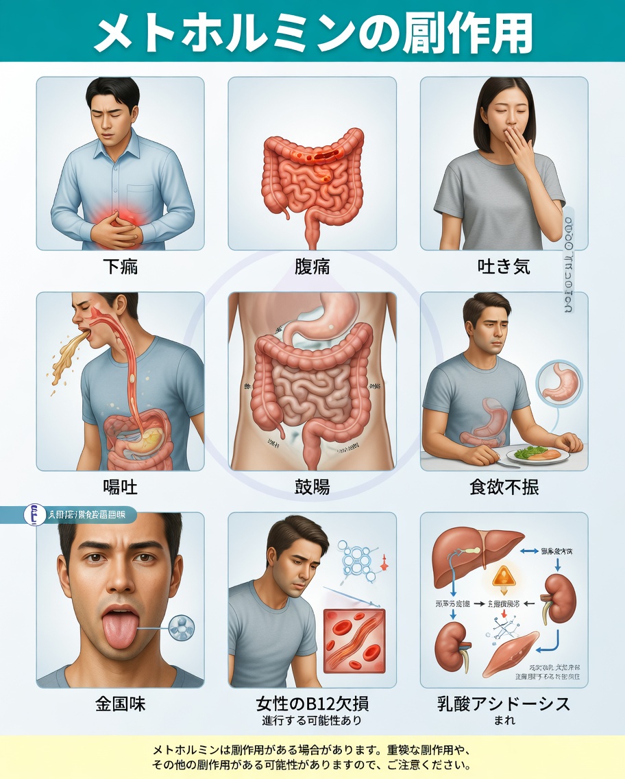 知っておくべきメトホルミンの一般的および重篤な副作用とは？