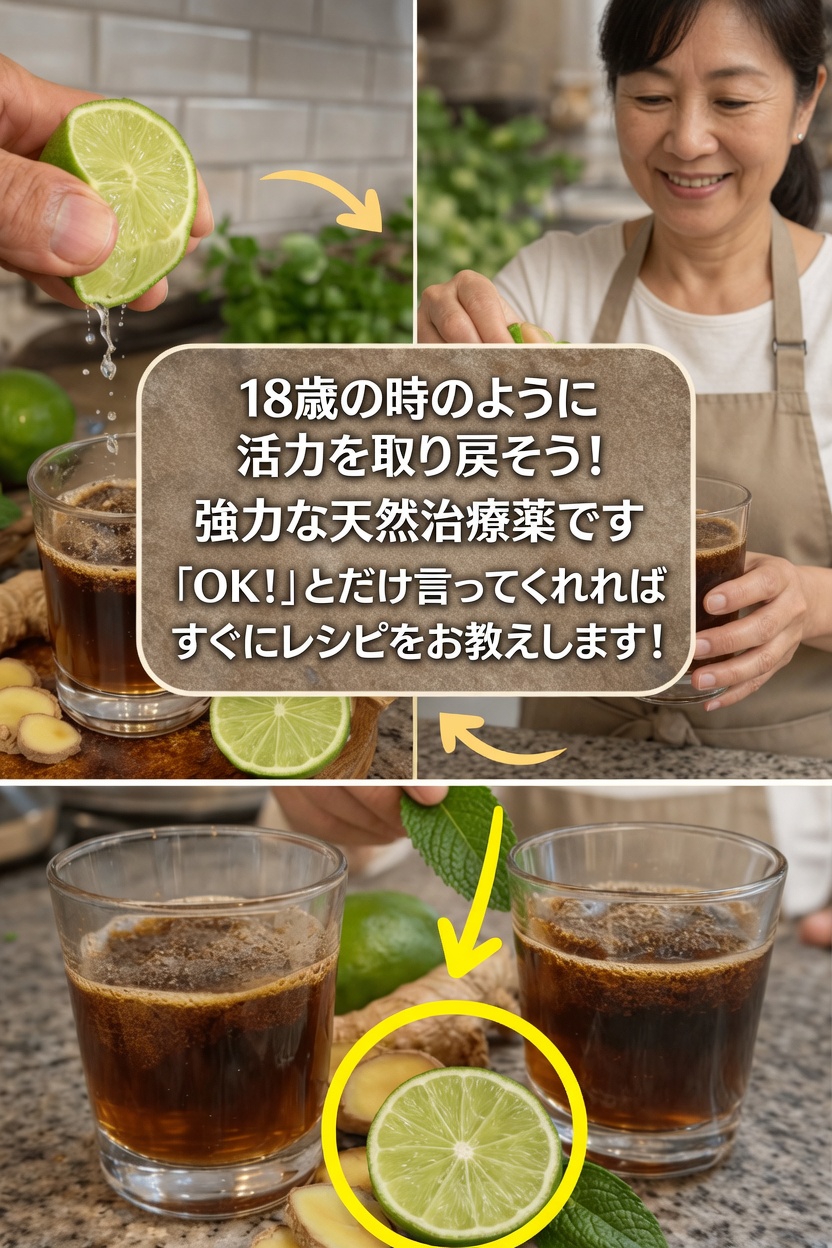 シンプルな夜の習慣：毎日の健康のための自然な生姜・ライム・ハチミツドリンクを探る